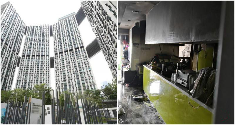 新加坡地标组屋48楼单位失火 50人凌晨惊醒-热点新加坡