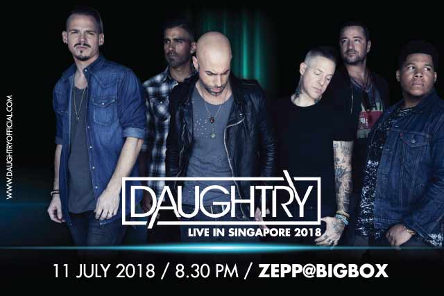 全美销量专辑冠军 Daughtry 新加坡演唱会-热点新加坡