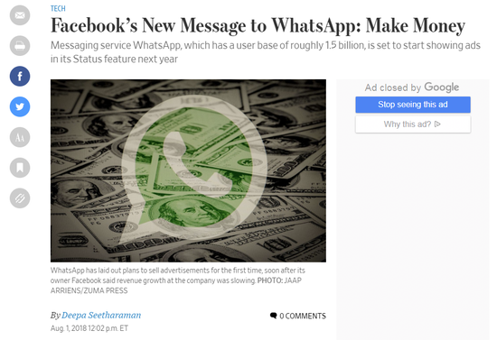 WhatsApp将向潜在客户发送的信息收取费用-热点新加坡