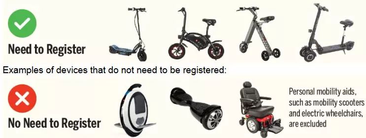 电动踏板车车主可从明年1月2日起为代步工具注册 注册者必须满至少16岁-热点新加坡