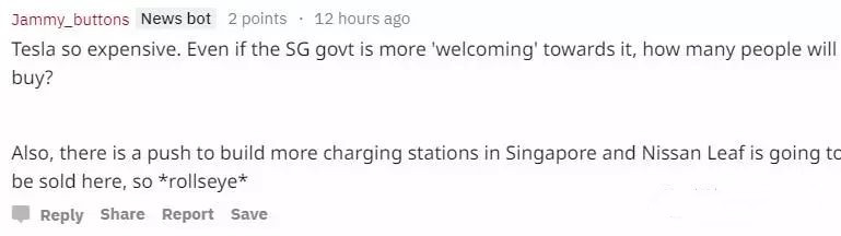 电动汽车特斯拉Tesla一直不来新加坡的原因竟然是……-热点新加坡