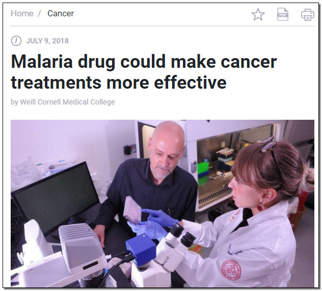 振奋人心！中国科学家用疟疾治愈病危晚期癌症！-热点新加坡